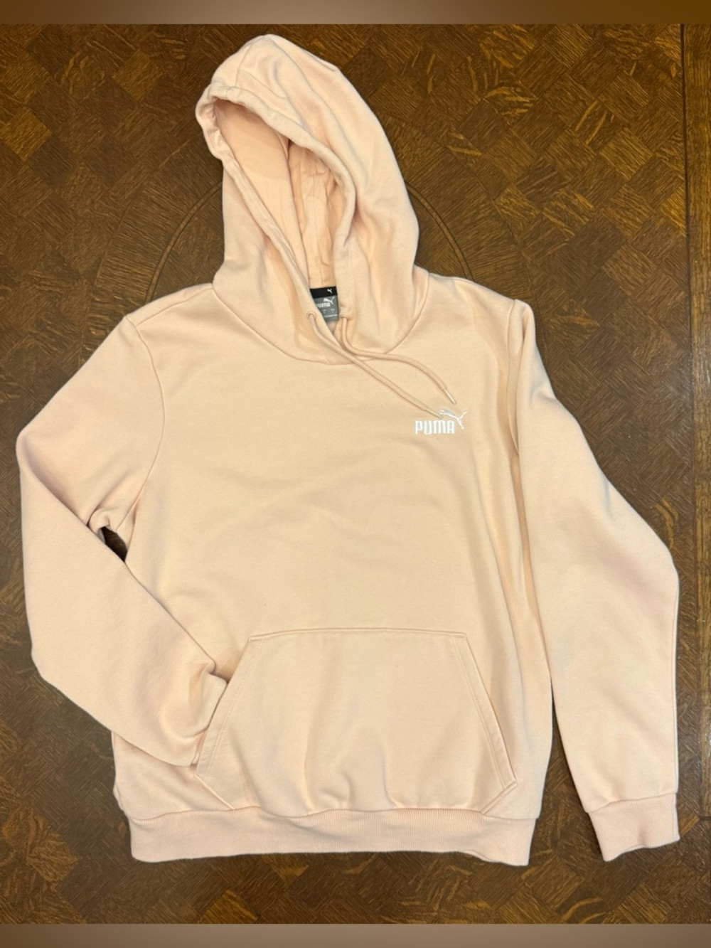 Puma Light Blush Pink Hoodie with White Logo